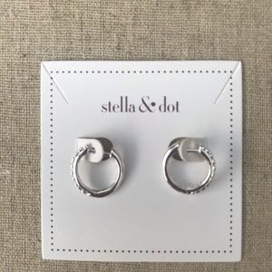 Reversible silver huggie hoops
